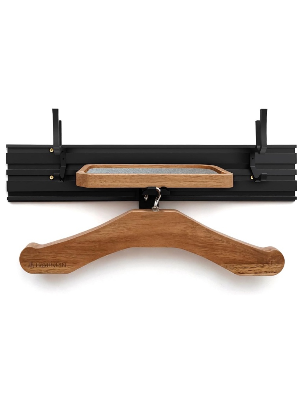 BoldByPIN, SnowBoard, & Accessories, Wall-Mounted Rack, Black Metal & Wood, NEW